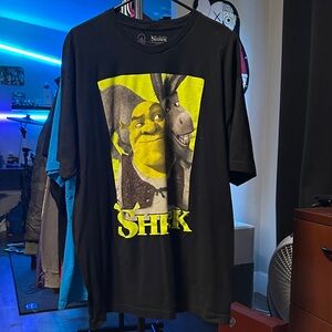 DreamWorks Black Tee with Shrek and Donkey Graphic
